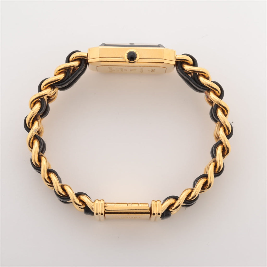 Chanel Première M Gold Black Face Watch