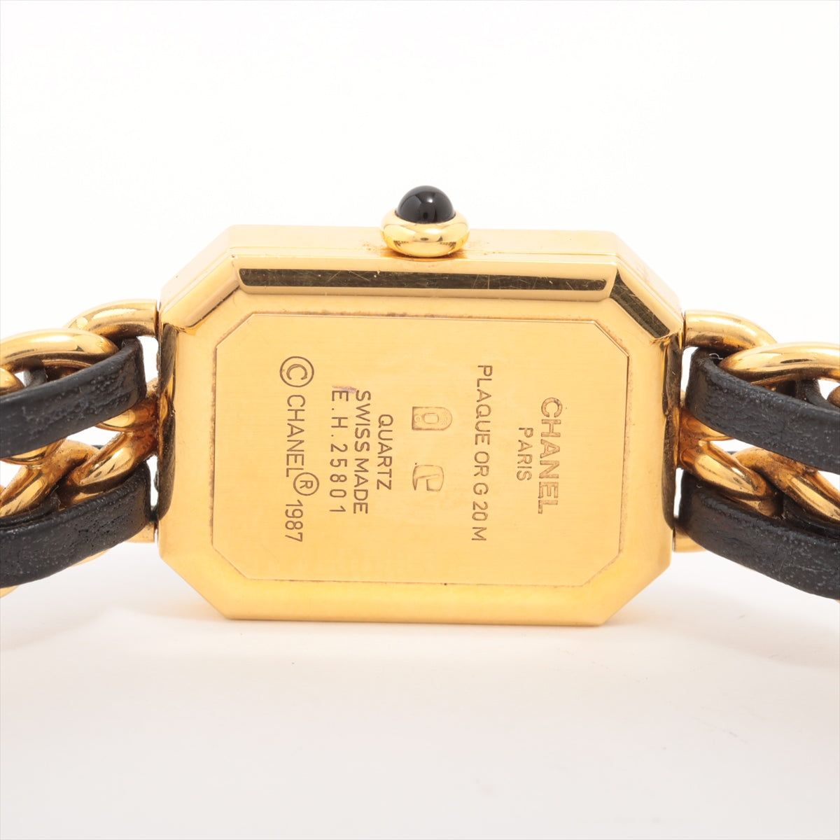 Chanel Première M Gold Black Face Watch