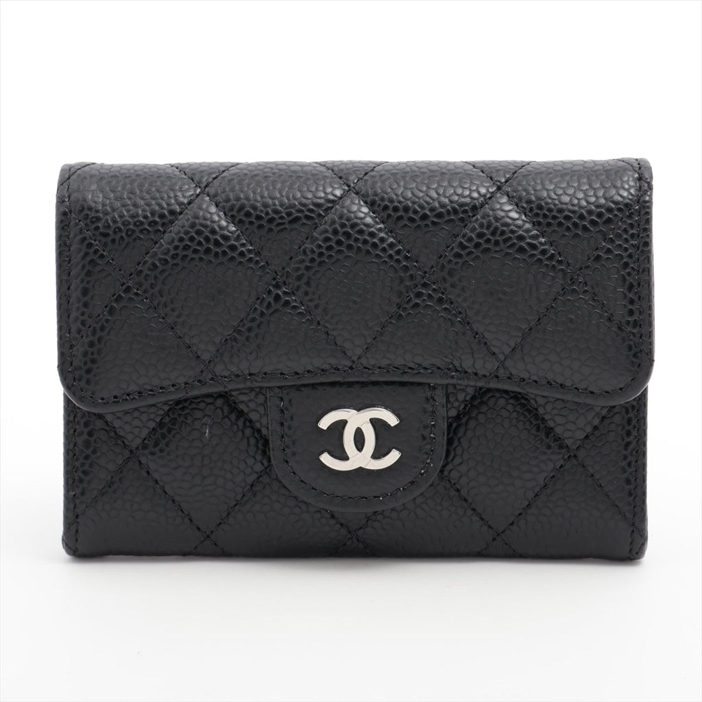 Chanel Flap Caviar Black Cardholder- Microchipped