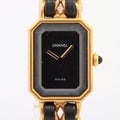 Chanel Premiere M Gold Black Watch