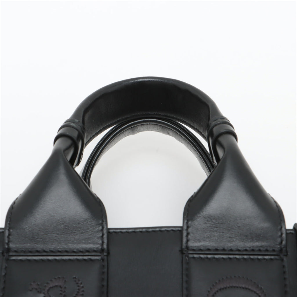 Chloe Black Leather Small Woody Tote Bag [Clearance Sale]