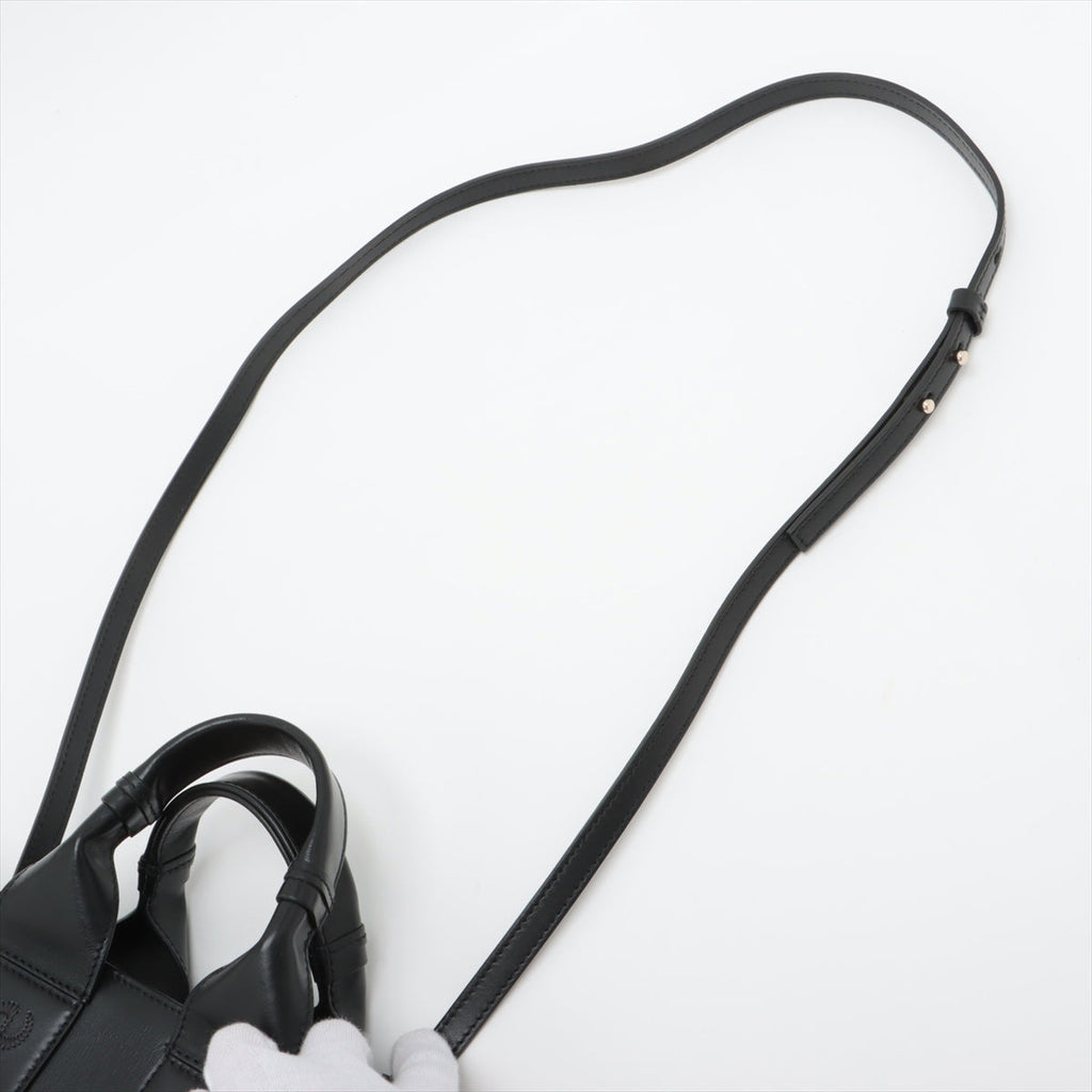 Chloe Black Leather Small Woody Tote Bag [Clearance Sale]