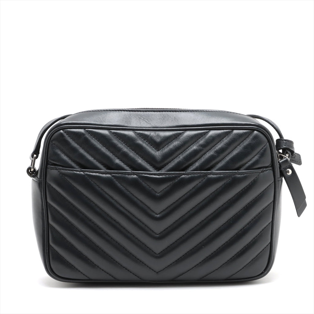Saint Laurent Black Leather Lou Camera Bag [Clearance Sale]
