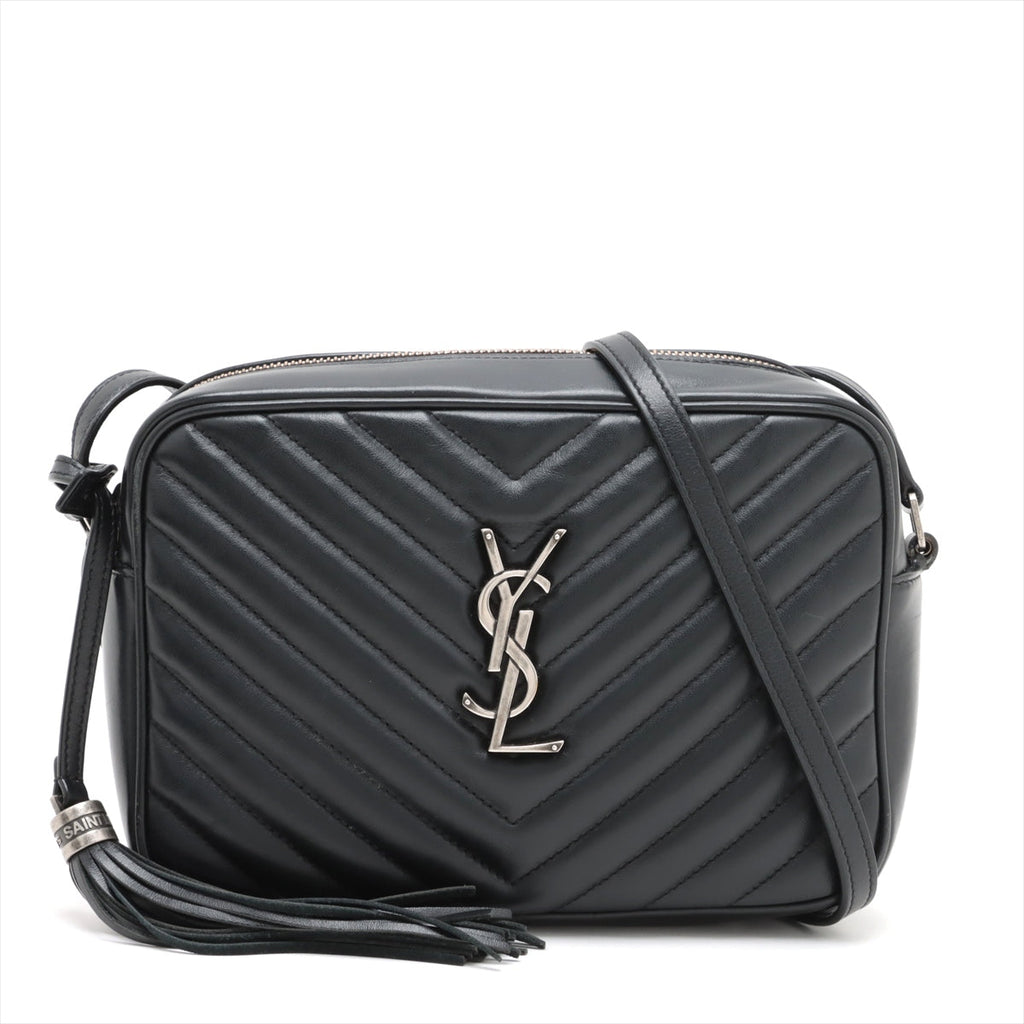 Saint Laurent Black Leather Lou Camera Bag [Clearance Sale]