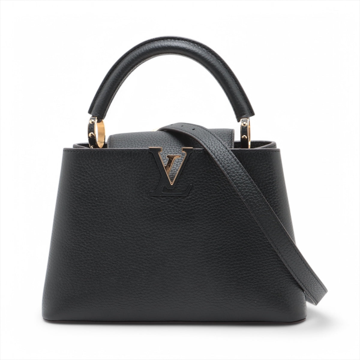 Black Taurillon Leather Capucines BB (Rented Out)