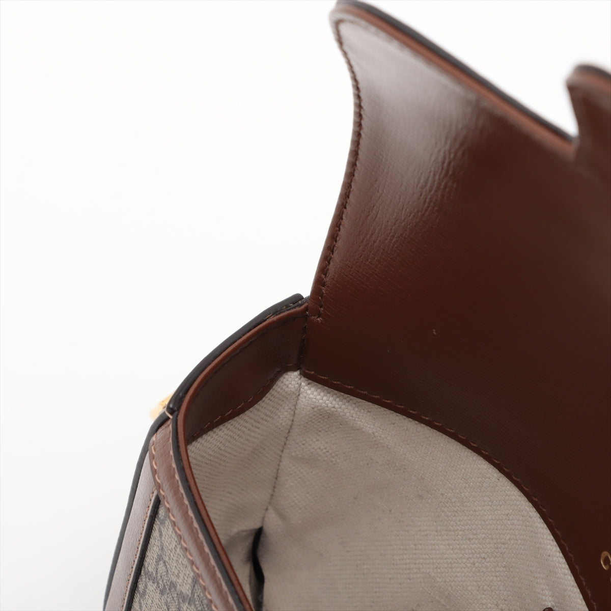 Gucci Brown GG Supreme Horsebit 1955 Small Shoulder Bag [Clearance Sale]