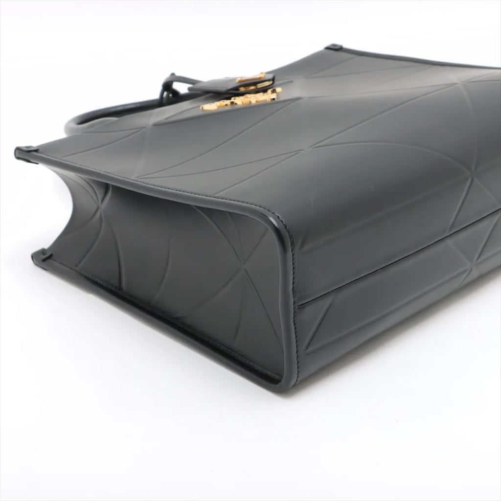 Prada Black Leather Symbole Shopping Bag [Clearance Sale]