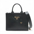 Prada Black Leather Symbole Shopping Bag [Clearance Sale]