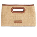MICHAEL KORS Large Rosalie Straw Clutch