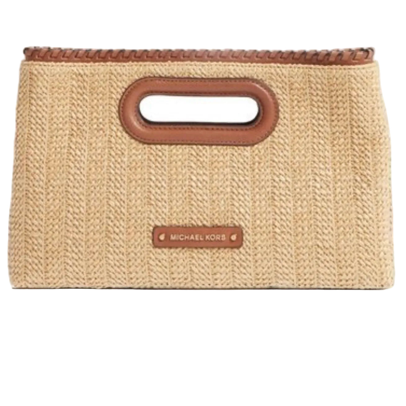 MICHAEL KORS Large Rosalie Straw Clutch