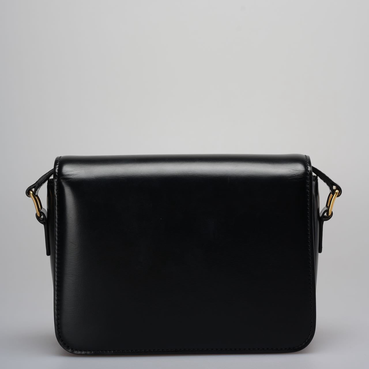 Celine Black Triomphe Crossbody Bag   2021 Small Calfskin