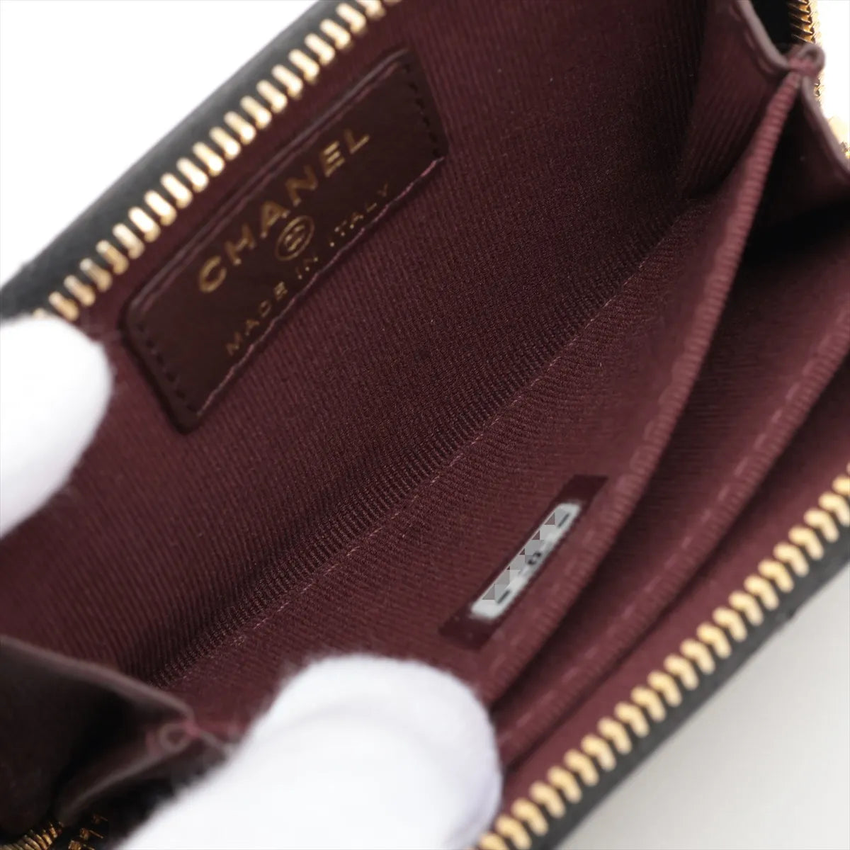 Black Nappa Lambskin Leather Classic Zipped Coin Purse