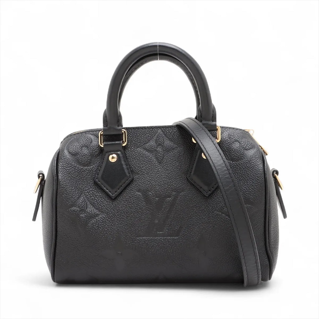 Louis Vuitton Noir Monogram Empreinte Leather Speedy 20 [Clearance Sale]