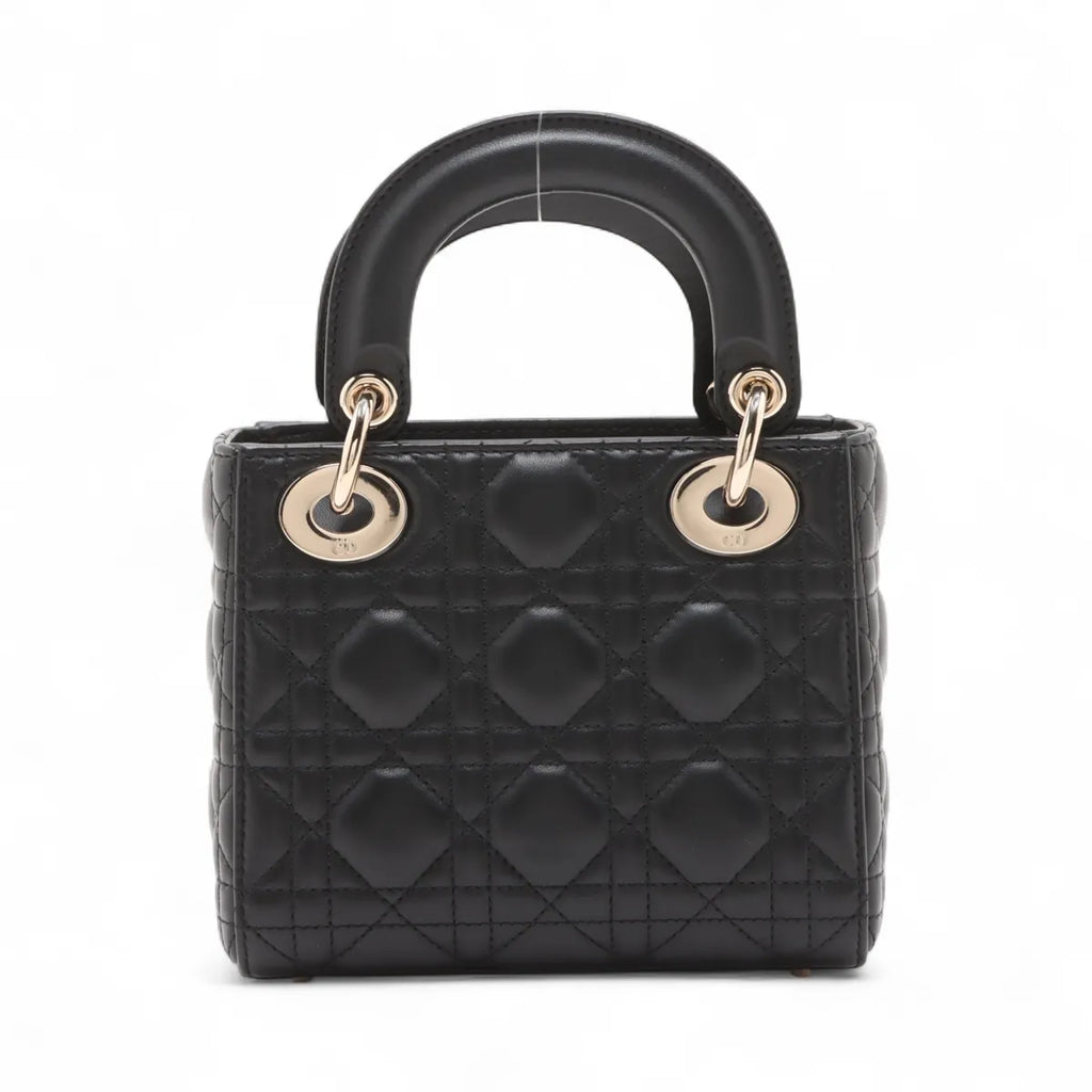 Christian Dior Black Leather Mini Lady Dior [Clearance Sale]