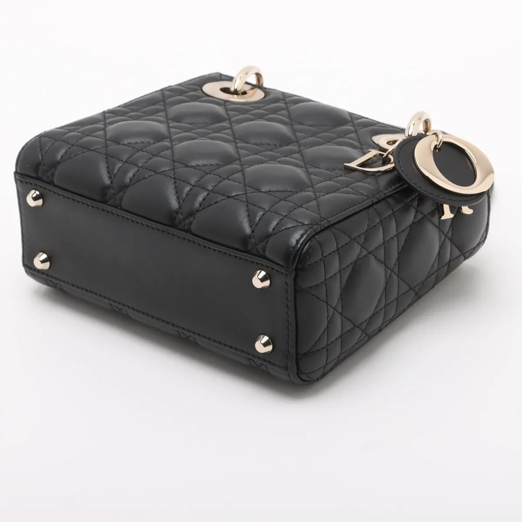Christian Dior Black Leather Mini Lady Dior [Clearance Sale]