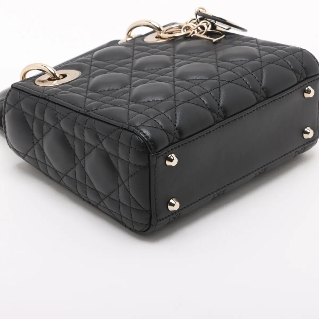Christian Dior Black Leather Mini Lady Dior [Clearance Sale]