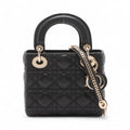 Christian Dior Black Leather Mini Lady Dior [Clearance Sale]