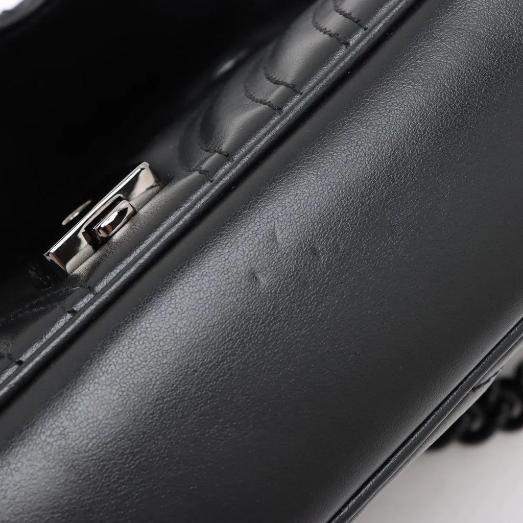 Gucci Black Leather GG Marmont Small Shoulder Bag [Clearance Sale]