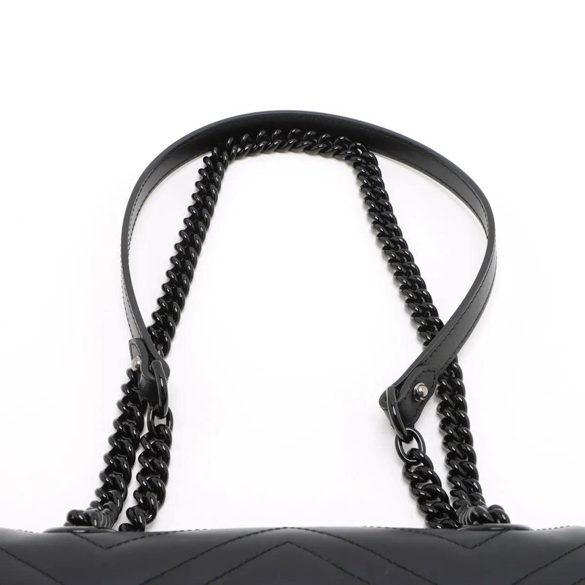 Gucci Black Leather GG Marmont Small Shoulder Bag [Clearance Sale]