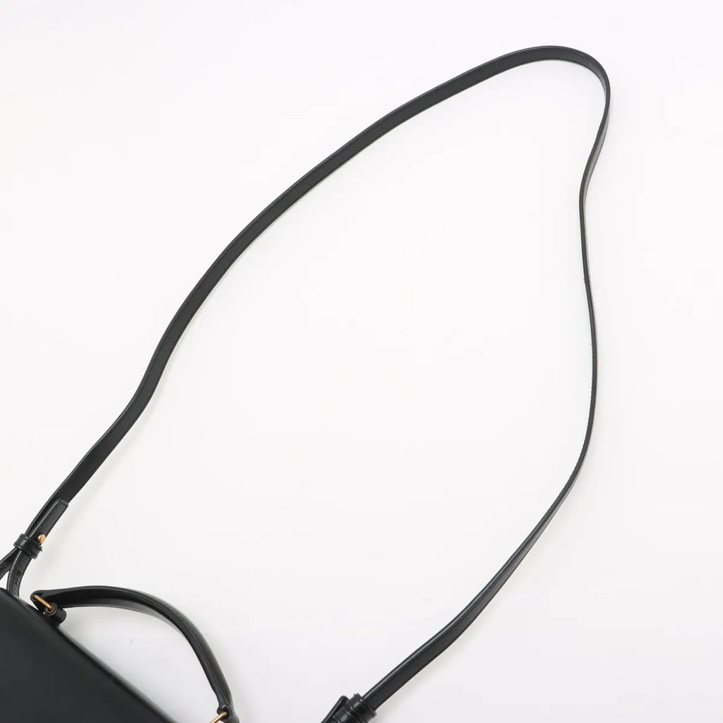 Saint Laurent Black Smooth Leather Cassandra Mini Top Handle [Clearance Sale]