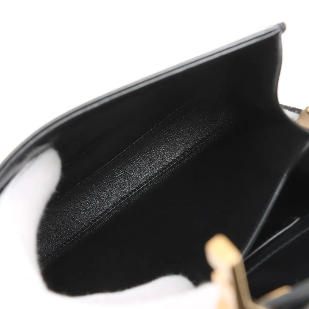 Saint Laurent Black Smooth Leather Cassandra Mini Top Handle [Clearance Sale]
