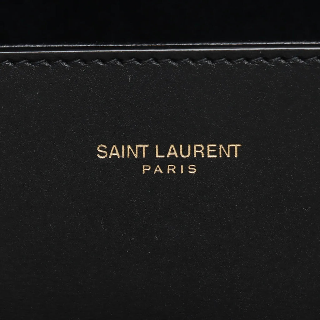Saint Laurent Black Smooth Leather Cassandra Mini Top Handle [Clearance Sale]