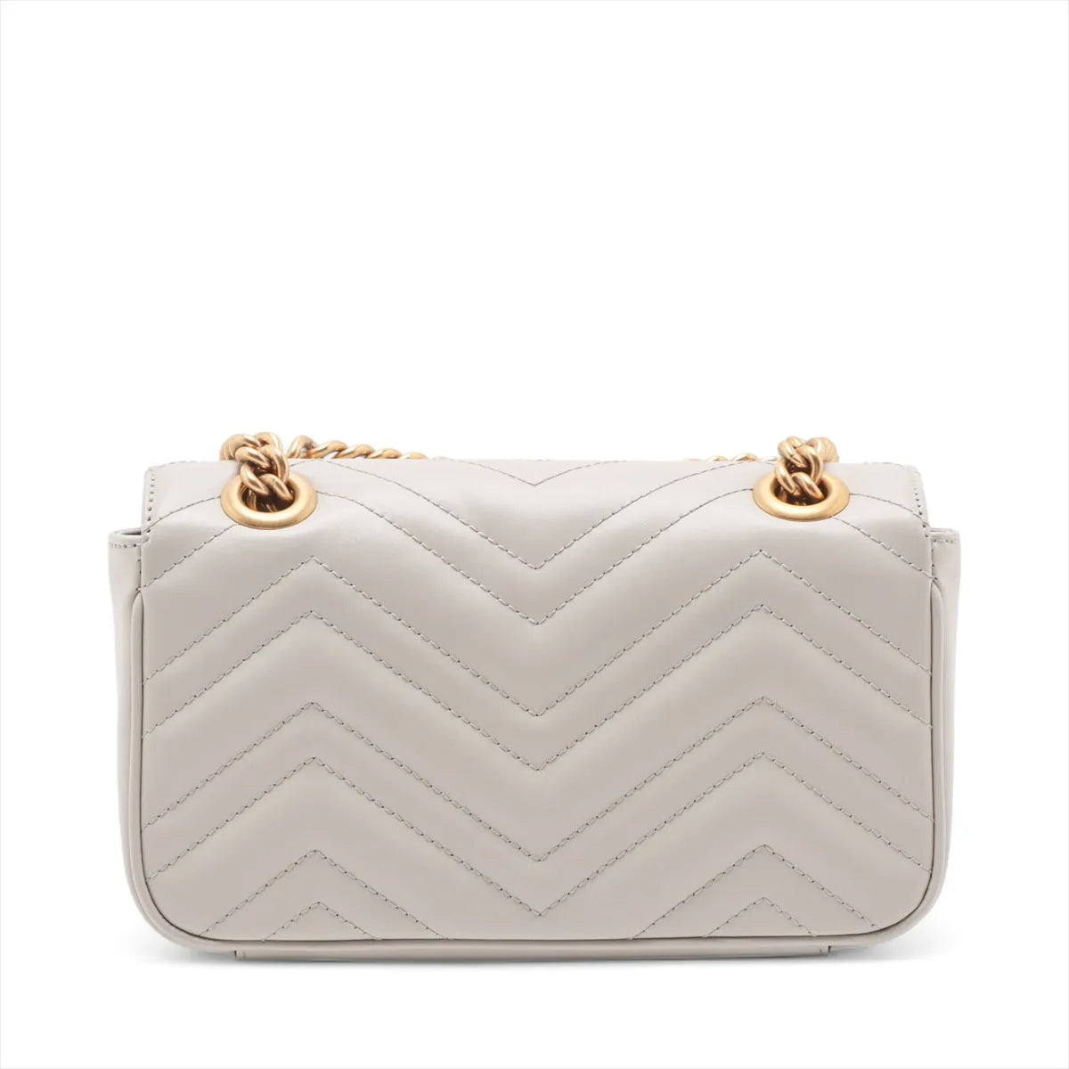Gucci White Leather GG Marmont Small Shoulder Bag [Clearance Sale]