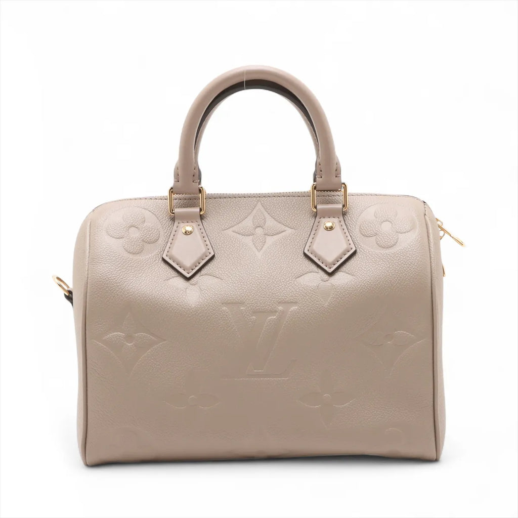 Louis Vuitton Beige Monogram Empreinte Leather Speedy 25 [Clearance Sale]