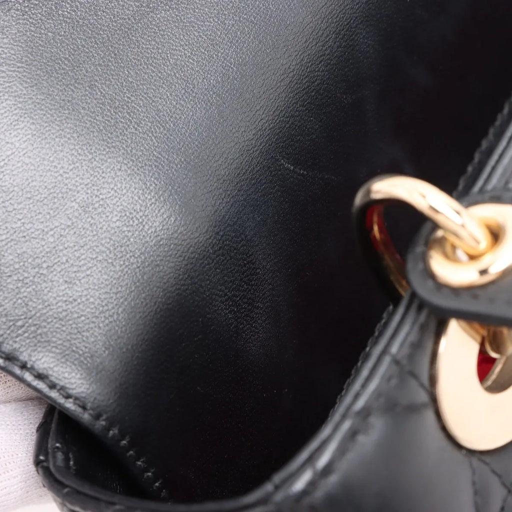 Christian Dior Black Cannage Lambskin Small Lady Dior Bag [Clearance Sale]