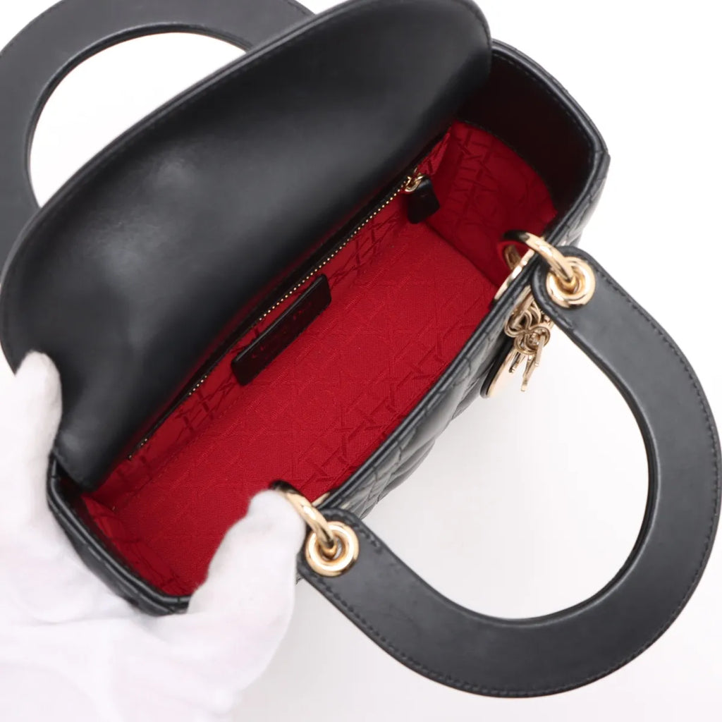 Christian Dior Black Cannage Lambskin Small Lady Dior Bag [Clearance Sale]