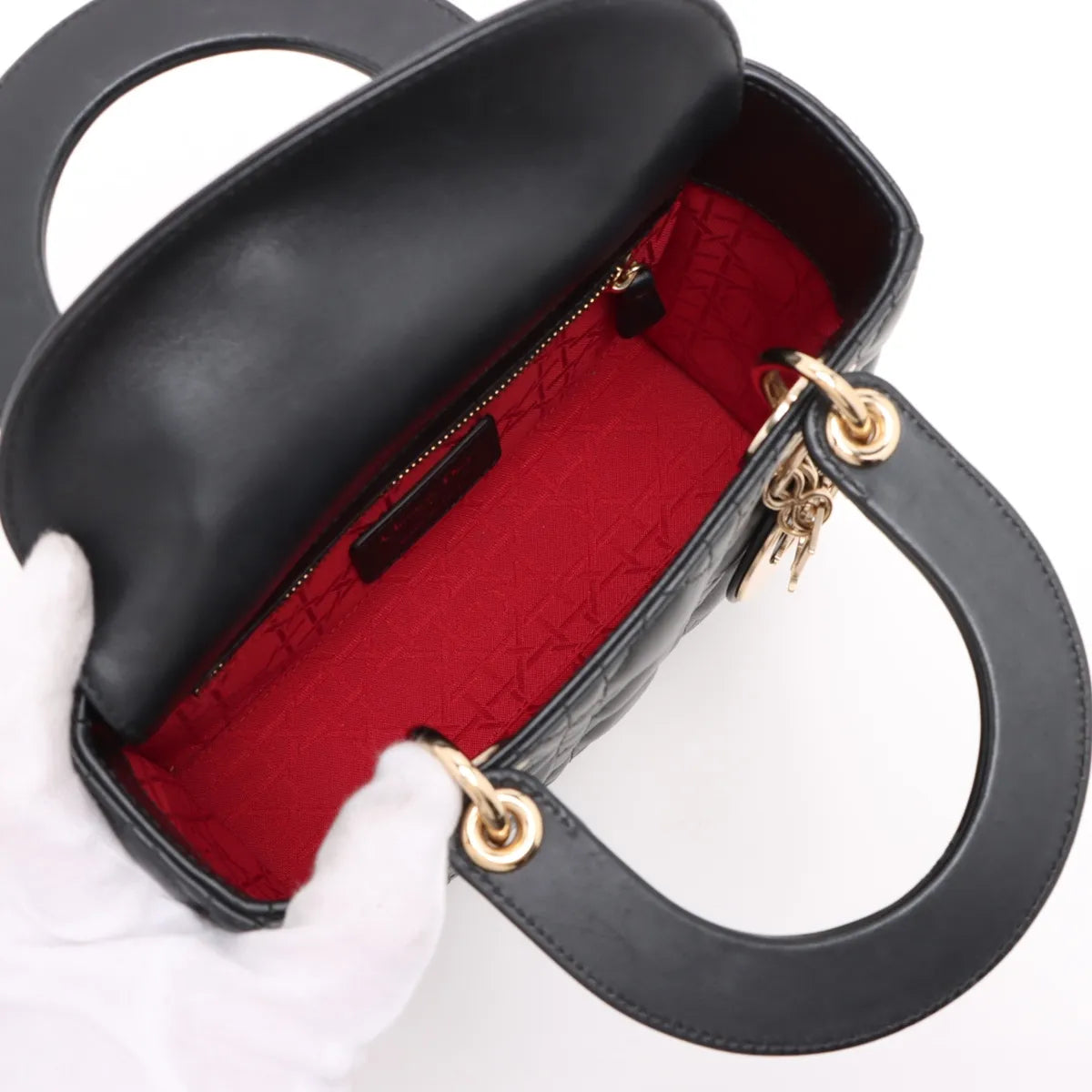 Christian Dior Black Cannage Lambskin Small Lady Dior Bag [Clearance Sale]