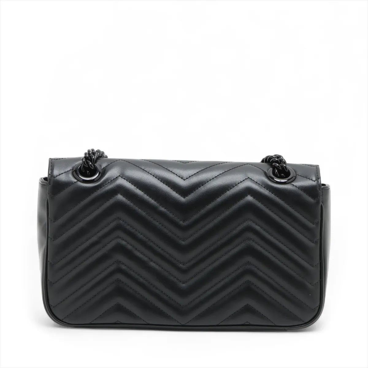 Gucci Black Leather GG Marmont Medium Shoulder Bag [Clearance Sale]