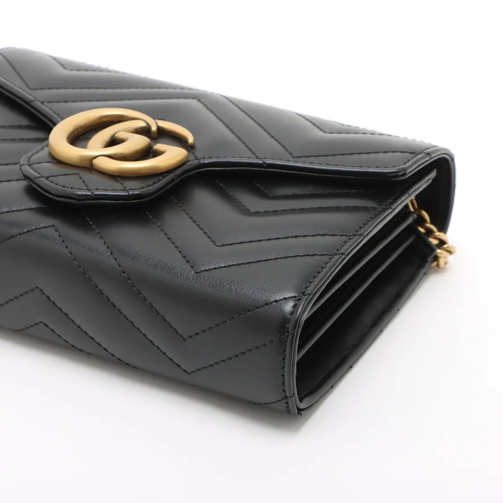 Gucci Black Leather GG Marmont Matelassé Mini Bag [Clearance Sale]