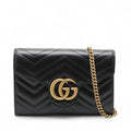 Gucci Black Leather GG Marmont Matelassé Mini Bag [Clearance Sale]