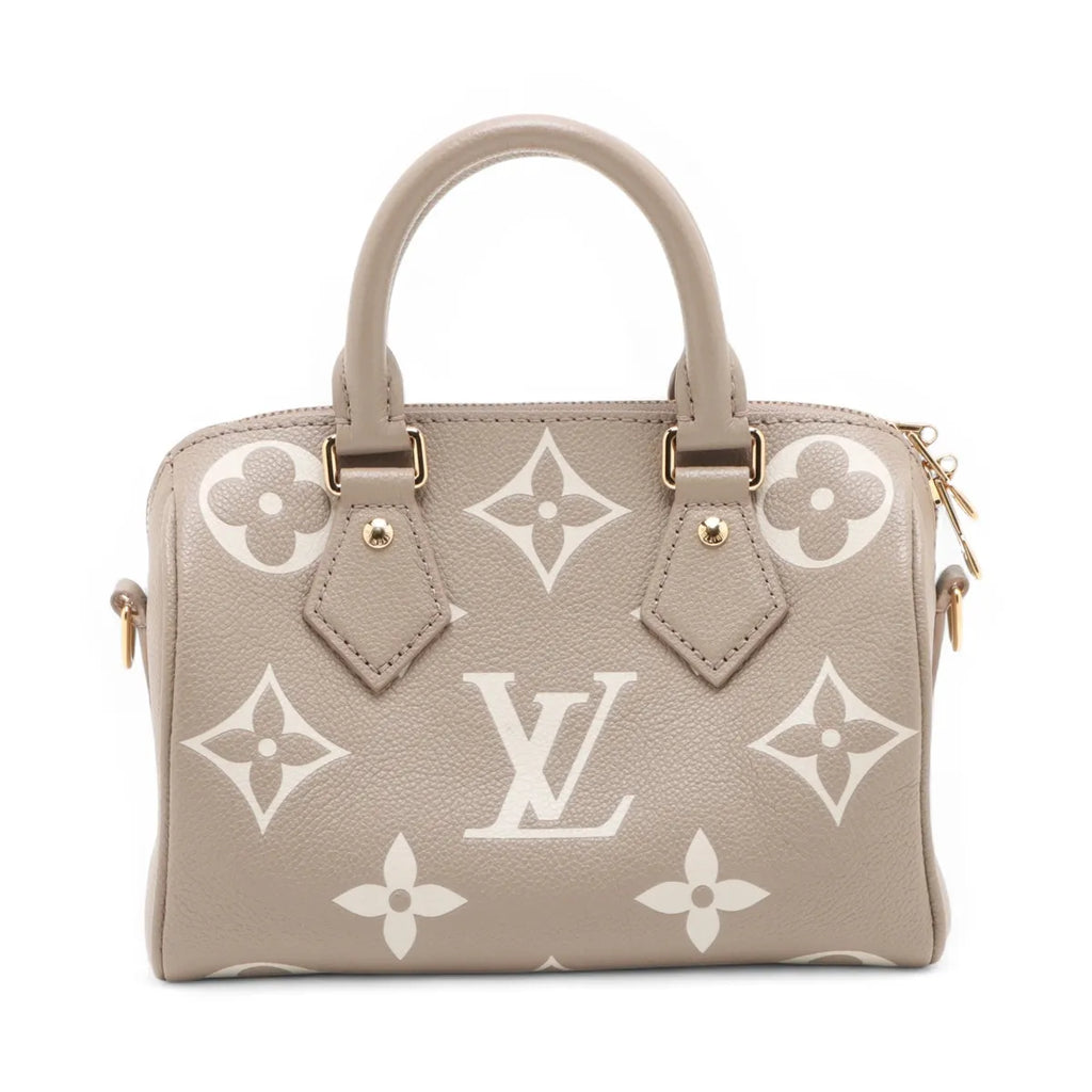 Louis Vuitton Creme BiColour Monogram Empreinte Leather Speedy 20 [Clearance Sale]
