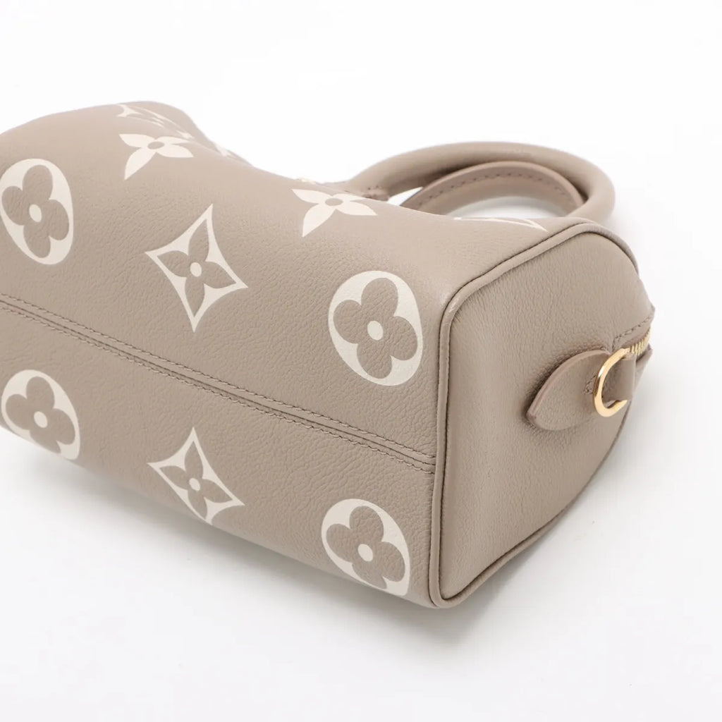 Louis Vuitton Creme BiColour Monogram Empreinte Leather Speedy 20 [Clearance Sale]