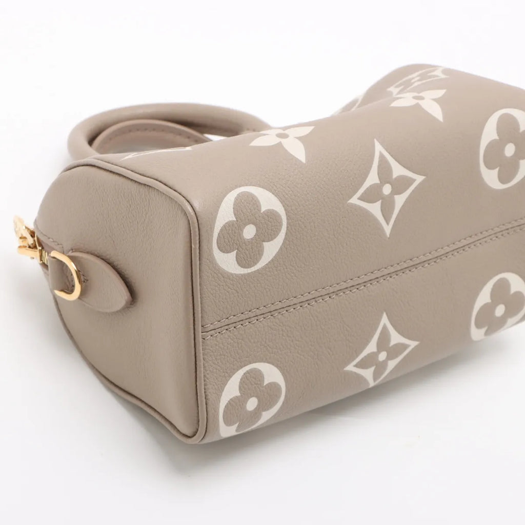 Louis Vuitton Creme BiColour Monogram Empreinte Leather Speedy 20 [Clearance Sale]