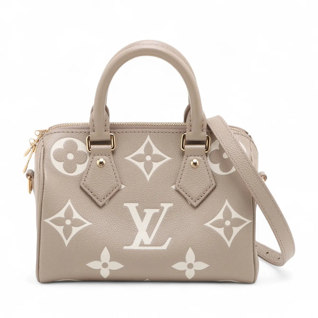Louis Vuitton Creme BiColour Monogram Empreinte Leather Speedy 20 [Clearance Sale]