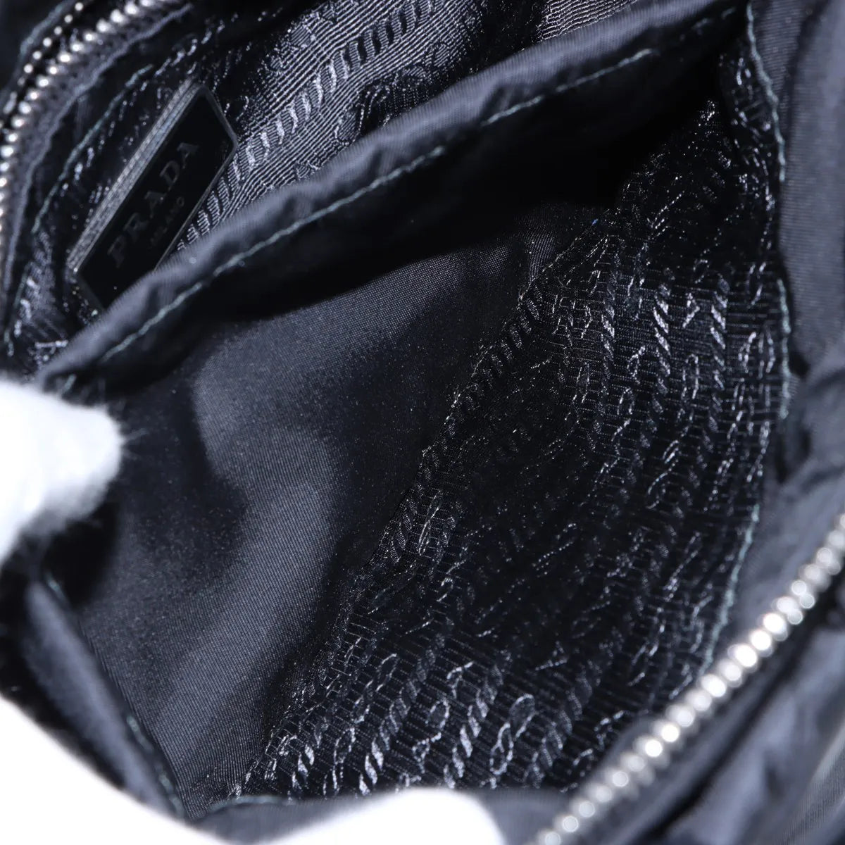 Prada Black Small Padded Re-Nylon and Leather Tote Bag [Clearance Sale]