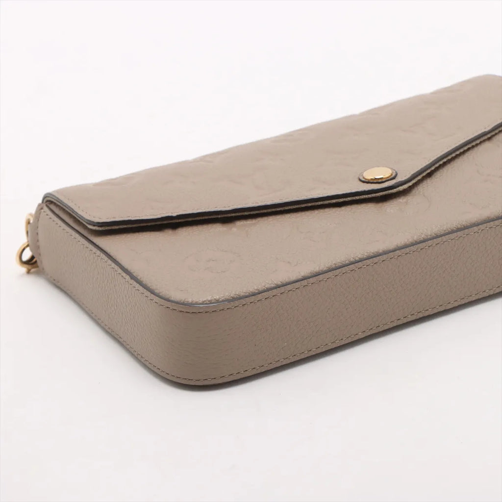 Louis Vuitton Beige Monogram Empreinte Leather Pochette Felicie [Clearance Sale]