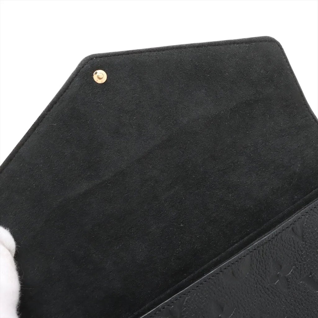 Louis Vuitton Black Monogram Empreinte Leather Pochette Felicie [Clearance Sale]