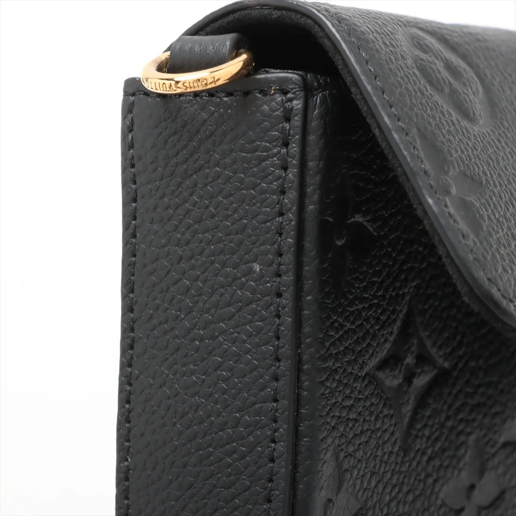 Louis Vuitton Black Monogram Empreinte Leather Pochette Felicie [Clearance Sale]