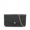 Louis Vuitton Black Monogram Empreinte Leather Pochette Felicie [Clearance Sale]