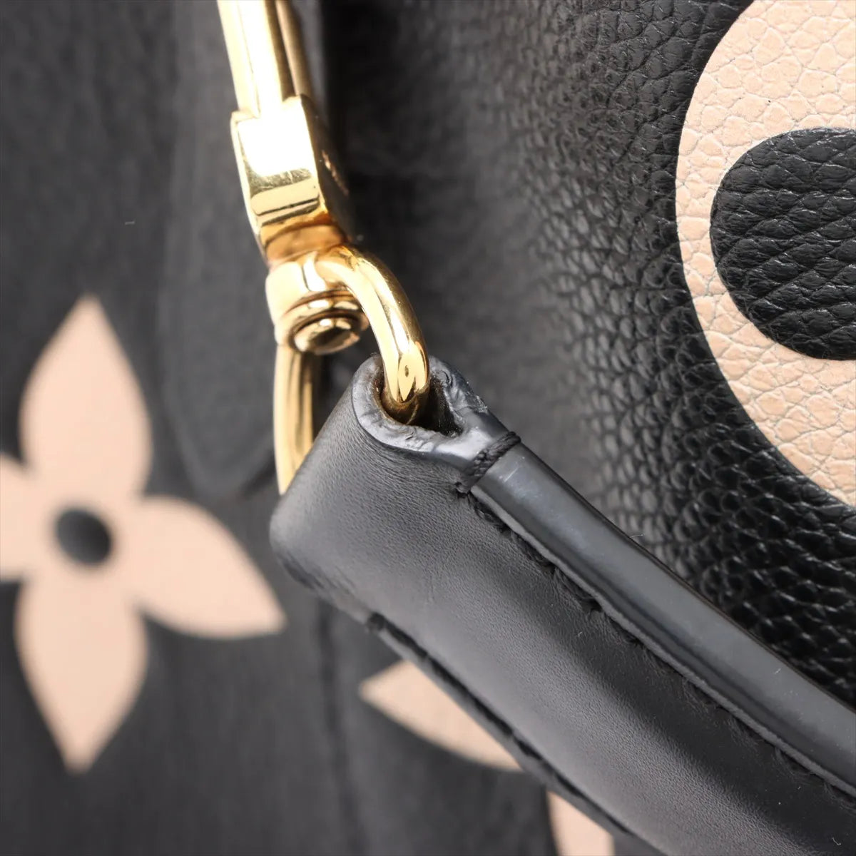 Louis Vuitton Black Beige Bicolor Monogram Empreinte Leather Neonoe MM [Clearance Sale]