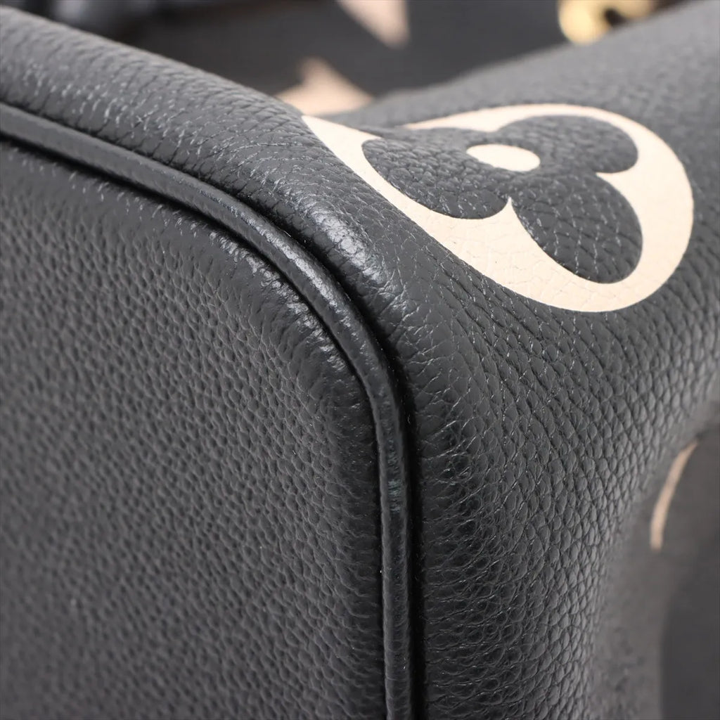 Louis Vuitton Black Beige Bicolor Monogram Empreinte Leather Neonoe MM [Clearance Sale]