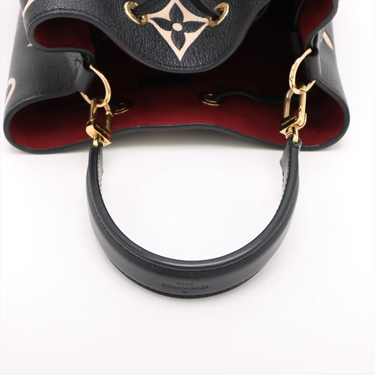 Louis Vuitton Black Beige Bicolor Monogram Empreinte Leather Neonoe MM [Clearance Sale]