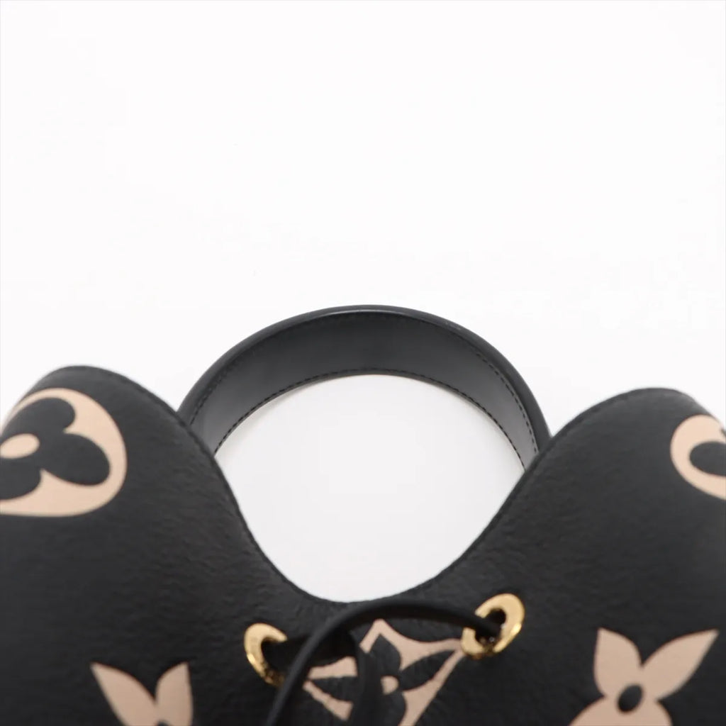 Louis Vuitton Black Beige Bicolor Monogram Empreinte Leather Neonoe MM [Clearance Sale]