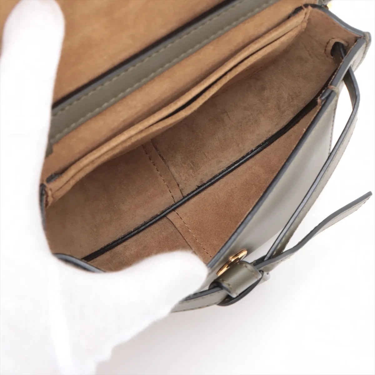 Loewe Khaki Leather Mini Gate Bag [Clearance Sale]