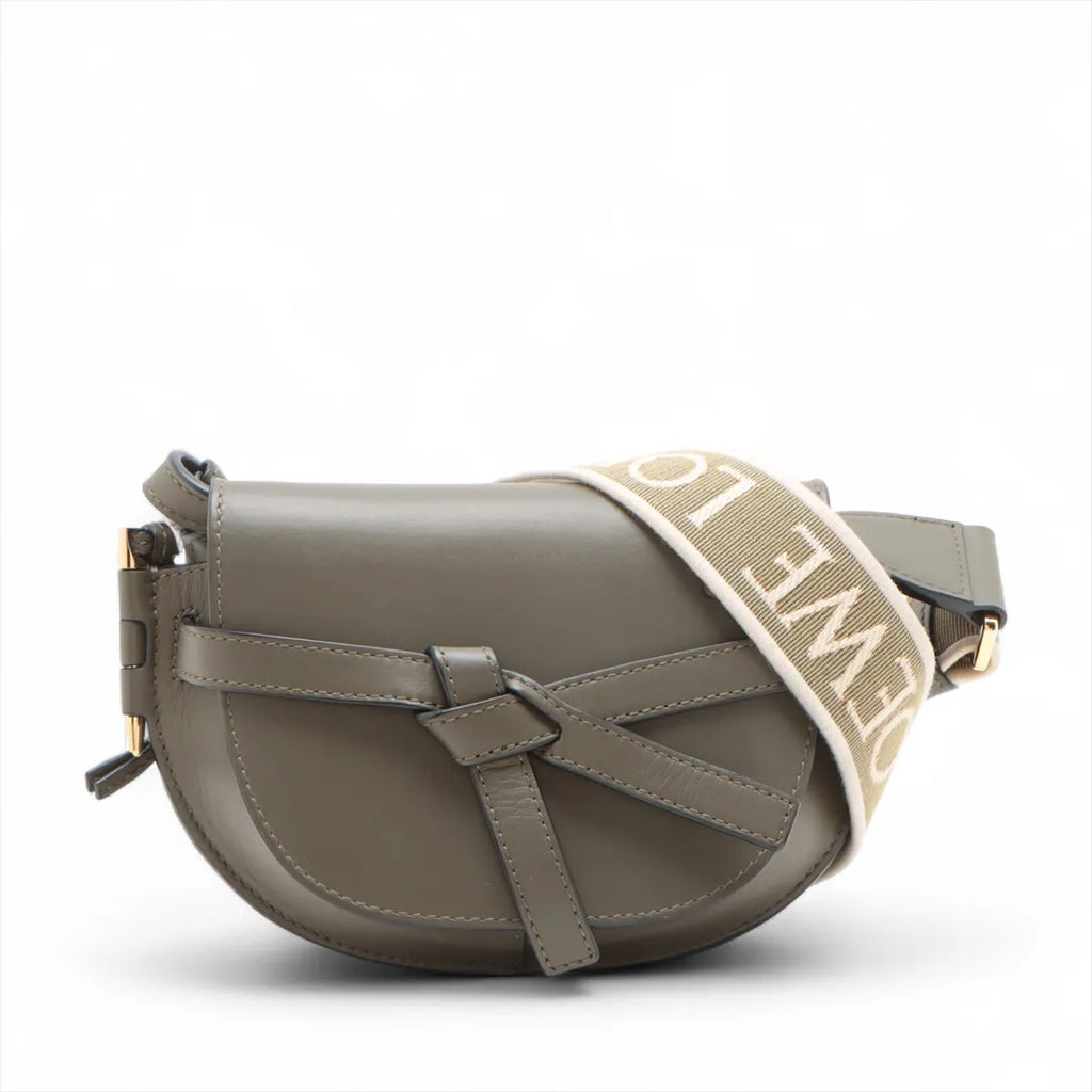 Loewe Khaki Leather Mini Gate Bag [Clearance Sale]