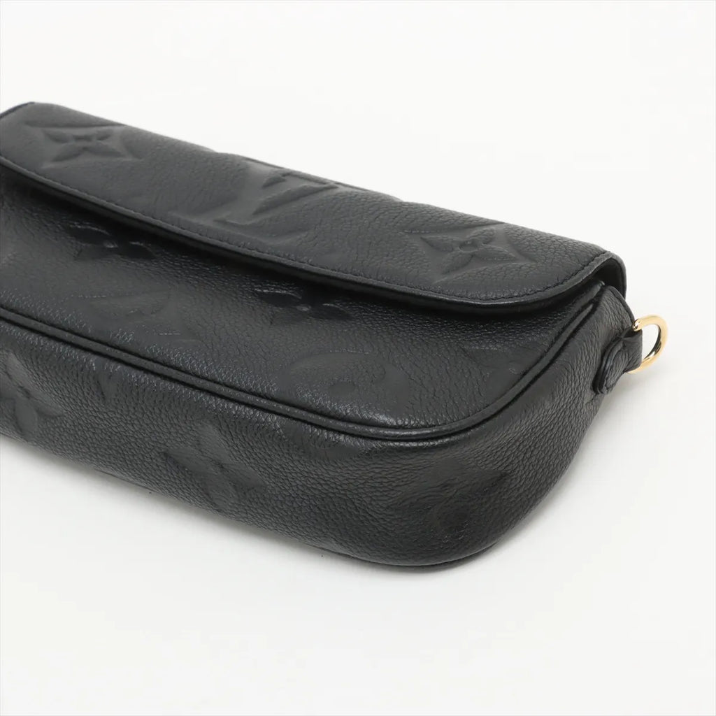Louis Vuitton Black Monogram Empreinte Leather Wallet On Chain Ivy [Clearance Sale]
